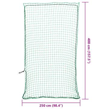 Durable Green Trailer Net with Elastic Rope 4x2.5m - Hipomarket