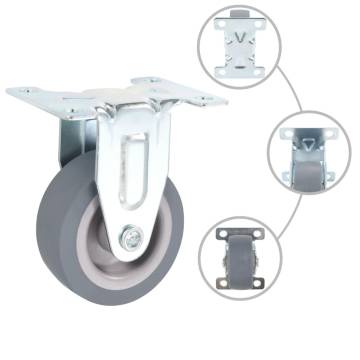 8 Pcs Fixed Casters 50 mm - Durable & Floor Protecting Wheels