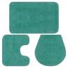 Bathroom Mat Set 3 Pieces Fabric Turquoise Colour turquoise Quantity in Package 1 