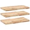 Floating Shelves 3 pcs | Untreated Solid Wood Acacia 100x40x4 cm