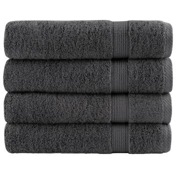 Premium Hand Towels SOLUND 4pcs Anthracite 50x100cm 600gsm