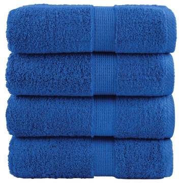 Premium Guest Towels SOLUND 4pcs Blue 30x50cm | Hipomarket