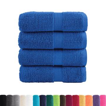 Premium Guest Towels SOLUND 4pcs Blue 30x50cm | Hipomarket