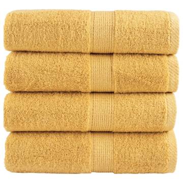 Premium Guest Towels SOLUND 4pcs Gold - Soft & Durable