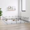 20-Panel Pet Cage with Door Black 35x35 cm Steel Size 1.5 cm Model 20-panel with door 