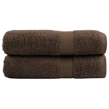 Premium Bath Towels SOLUND 2pcs 100x150cm Brown - 600gsm