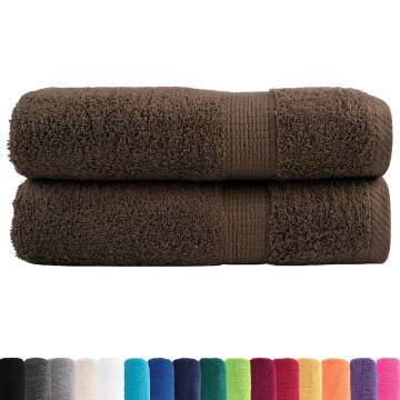 Premium Bath Towels SOLUND 2pcs 100x150cm Brown - 600gsm