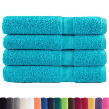 Premium Sauna Towels SOLUND - 4 pcs Turquoise | 80x200 cm