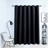 Blackout Curtain with Metal Rings Black 290x245 cm Colour black Quantity in Package 1 