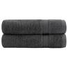 Premium SOLUND Shower Towels - 2pcs Anthracite 70x140cm