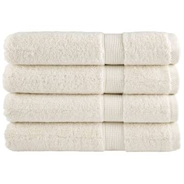 Premium Towels SOLUND 4 pcs Cream 100x200 cm - Soft & Absorbent