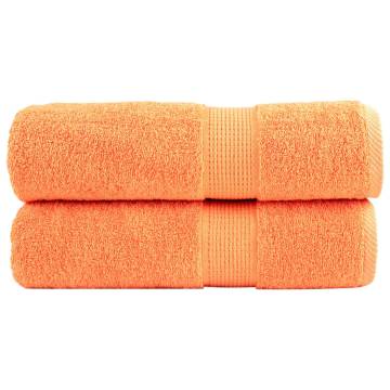 Premium Hand Towels SOLUND 2 pcs Orange 50x100 cm | Hipomarket