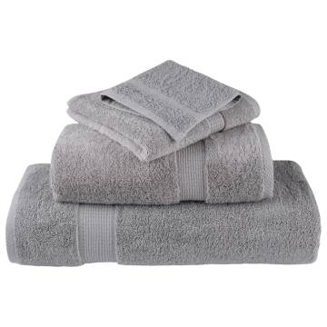 6 Piece Premium Towel Set SOLUND Grey - 600 GSM Quality