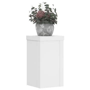 Plant Stands 2 pcs White - Durable Engineered Wood | Hipo Market