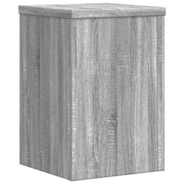 Plant Stands - 2 Pcs Grey Sonoma | Durable Engineered Wood