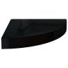 Floating Corner Shelves - High Gloss Black, 2 pcs | HipoMarket