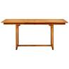 Garden Dining Table 120-170x80x75 cm - Solid Acacia Wood