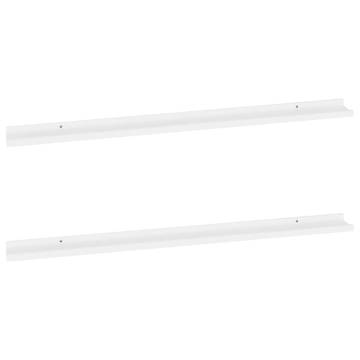 Wall Shelves 2 pcs White - Stylish Storage Solution | HipoMarket