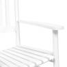 Rocking Chair with Foldable Table - White Solid Wood Poplar