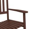 Rocking Chairs Set with Table - Brown Solid Wood Poplar