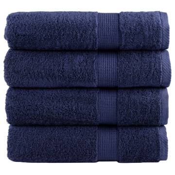 Premium Hand Towels SOLUND - Navy Blue 4pcs 50x100cm 600gsm