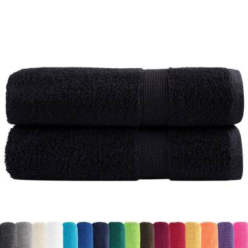 Premium Hand Towels SOLUND - 2 pcs Black 50x100 cm