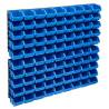 96 Piece Storage Bin Kit with Wall Panels - Blue & Black