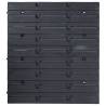 96 Piece Storage Bin Kit with Wall Panels - Blue & Black