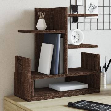 Desk Organiser Brown Oak - Engineered Wood | HipoMarket