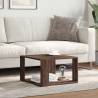 Brown Oak Coffee Table - Modern Design, 51.5x51.5x30 cm