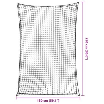 Durable Trailer Net with Elastic Rope - 2.2x1.5m Black