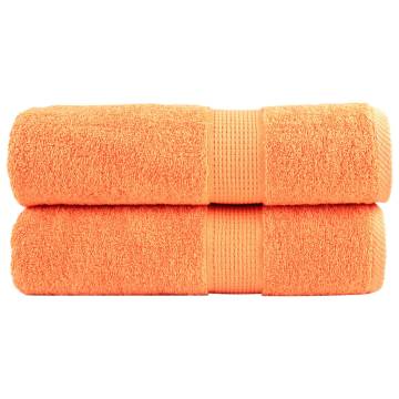 Premium Shower Towels SOLUND 2 pcs Orange 70x140 cm 600 gsm