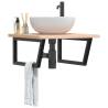 Black Trapezium Shelf Brackets for Washbasin - 2pcs | HipoMarket