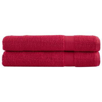 Premium Sauna Towels SOLUND Red 80x200 cm - 2 pcs