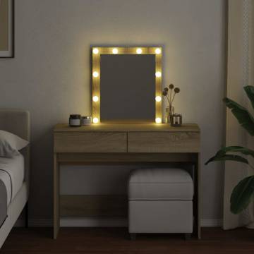 Dressing Table with LED - Sonoma Oak 100x40x130 cm | HipoMarket