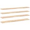 Floating Shelves 4 pcs | Untreated Solid Wood Acacia