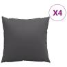 4 pcs Anthracite Sofa Cushions 50x50 cm - Hipomarket UK