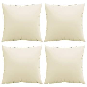 Cream Sofa Cushions 4 pcs - 60x60 cm Durable Fabric