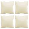 Cream Sofa Cushions 4 pcs - 60x60 cm Durable Fabric