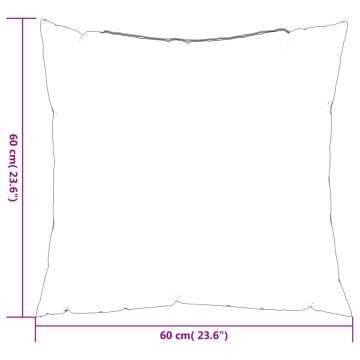 Cream Sofa Cushions 4 pcs - 60x60 cm Durable Fabric