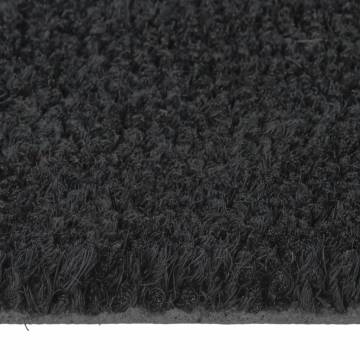 Durable Black Coir Door Mat 65x100 cm - Hipo Market