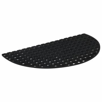 Durable Half Round Door Mat - 45x75 cm Rubber