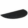 Durable Half Round Door Mat - 45x75 cm Rubber