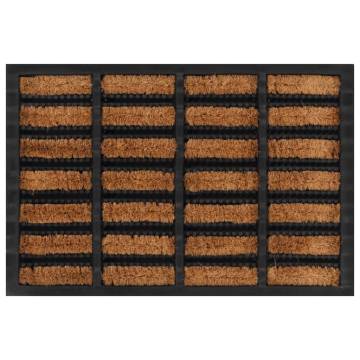 Durable 40x60 cm Rubber & Coir Door Mat | HipoMarket UK