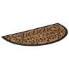 Durable Half Round Door Mat 45x75 cm - Rubber & Coir