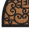 Durable Half Round Door Mat 45x75 cm - Rubber & Coir