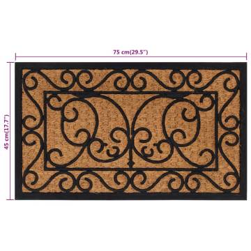 Durable Rubber and Coir Door Mat 45x75 cm | Hipo Market