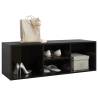 High Gloss Black Shoe Storage Bench - 105x35x35 cm