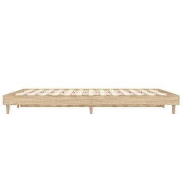 Sonoma Oak Bed Frame 140x190 cm - Durable & Stylish