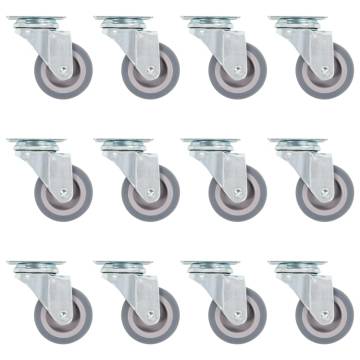 Swivel Casters 12 pcs 50 mm for Furniture - Hipomarket UK